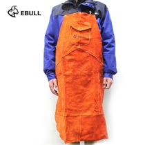 EBULL cowhide welding apron welding work clothes Welding protective clothing thermal insulation flame retardant work clothes welding thickened labor insurance