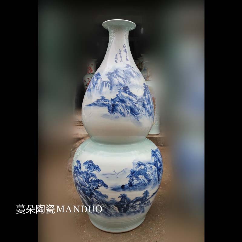 Jingdezhen hand - made scenery queen gourd China king gourd longfeng gourd 1 90-1 70 m high