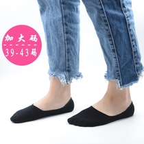 Socks female plus size invisible socks summer shallow boat Socks 39-42 plus fat extra large 40-4143 yards non-slip socks