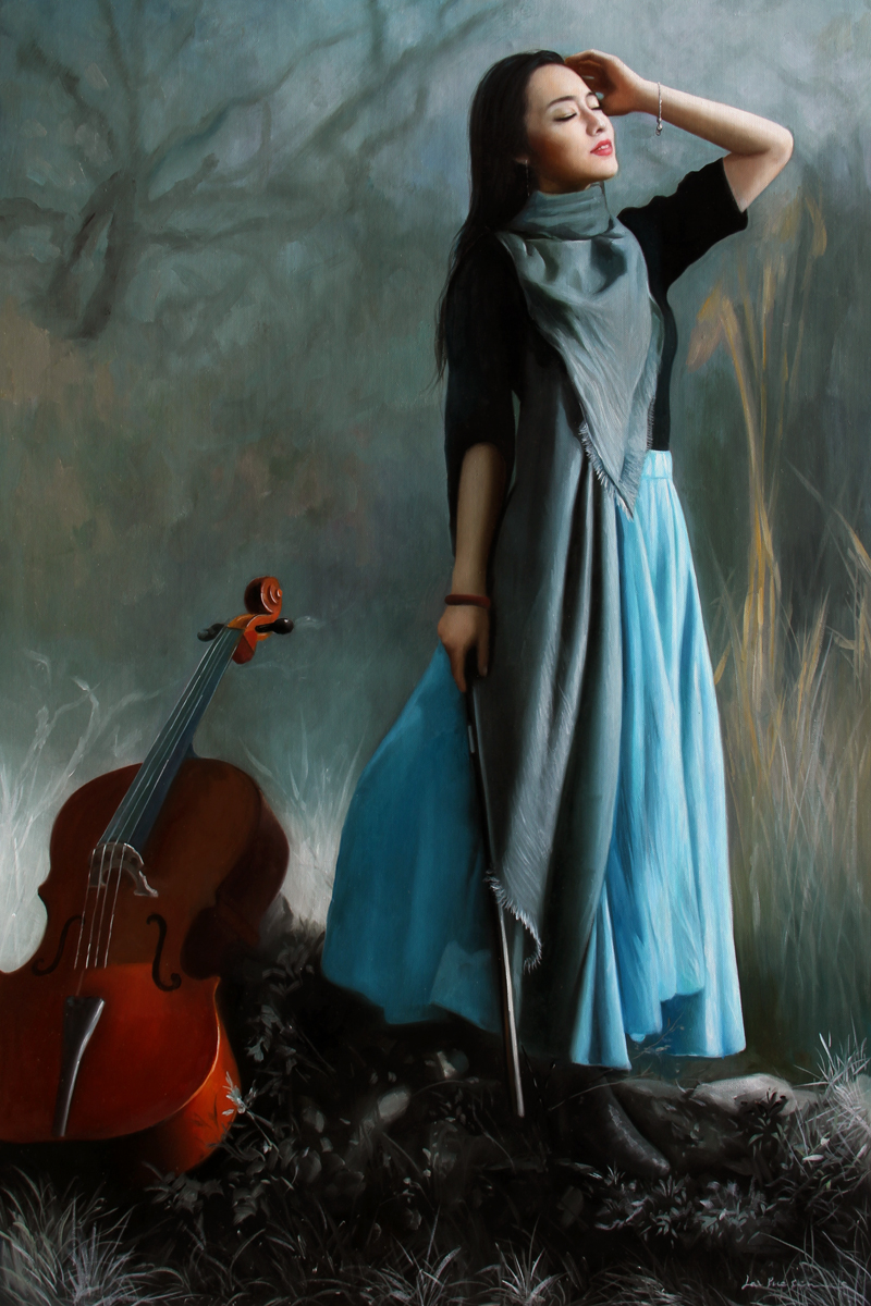 五色土文化传播 【版画】赖跃森《天籁之音》 限量