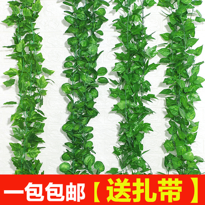 仿真葡萄叶藤条假树叶藤蔓塑料假花花藤植物绿叶室内遮挡吊顶装饰图片