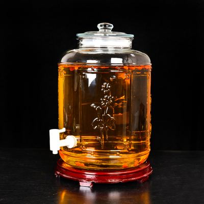 加厚泡酒玻璃瓶带龙头10斤20斤40斤50斤家用泡酒罐酒坛自酿密封罐