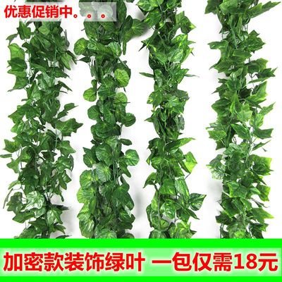 仿真藤条遮挡空调管子管道缠绕装饰树叶葡萄叶植物绿叶塑料花藤蔓图片
