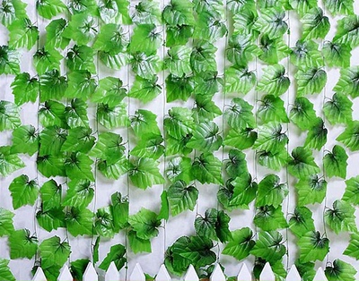 植物墙壁挂绿植客厅居家假枝条墙体装饰品绿色背景墙树叶柳枝图片