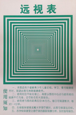 加厚pvc材质远视表大号增视图远视图远眺视力挂图近视训练图包邮