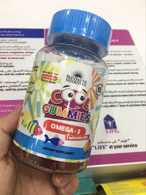 迪拜代购sunshine nutrition美国gummies dha卡通软糖