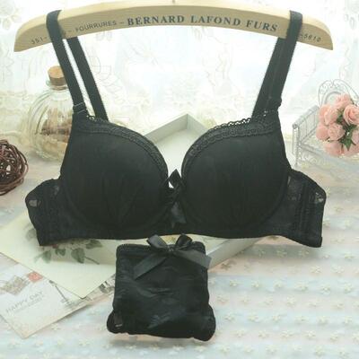 胸罩杯薄款钢圈小文胸发育期学生性感少女聚拢软胸薄内衣纯棉有