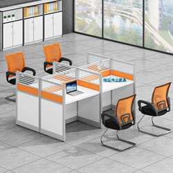 New cubicle intermediary screen o staff financial clerk desk telemarketing small card station desk and chair telephone service