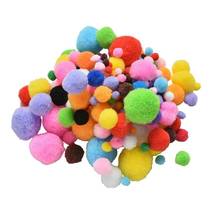 200500Pcslot 074CM Pom Pom Balls Polyester Pompom Ball F
