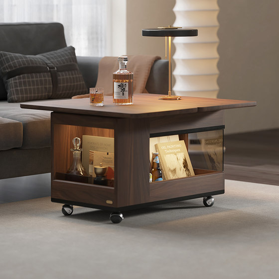 Sofa cabinet side cabinet can be folded and flipped, the solid wood, a few black walnuts can move the small push car rotating the coffee table
Sofa cabinet side cabinet can be folded and flipped, the solid wood, a few black walnuts can move the small push car rotating the coffee table