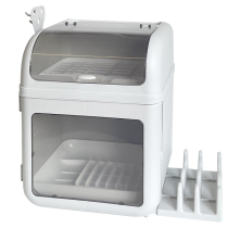 Factory sales baby bottle storage box baby food y tool storage cabinet with cover dustproof dishes and chopsticks for draining