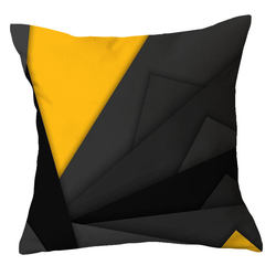 New Nordic geometric yellow pillow case car sofa cushion cov