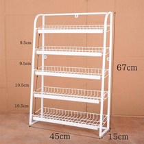 Shelf storage small shelf in front of the cashier counter chewing gum small shelf display rack city shelf convenience store grid white