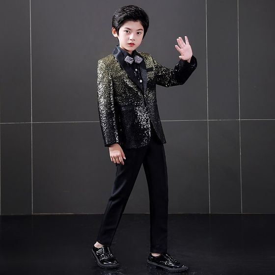 Children's suit little host boy handsome British style piano playing dress model catwalk costume
Children's suit little host boy handsome British style piano playing dress model catwalk costume