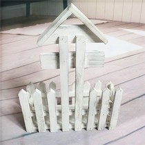 Old duplex hanging pot flower pot wall hanging wooden fence flower basket H multi-meat pot carbonized anti-corrosion wood flower stand flower insert