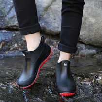 Dfaculties Fashion Short Drum Rain Shoes Mens Gvet Warm Rain Boots Low Help Kitchen Non-slip Waterproof Shoes Fishing Shoes Water Shoes