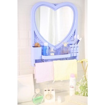 Bedroom Dresser Wall Wall-mounted Wall Mirror Plastic Makeup Beauty Bathroom Mirror With Shelve Mirror Home Mirror