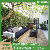 Anti-corrosion wood floor Outdoor terrace Courtyard terrace decoration grape rack WPC floor Fence fence Solid wood garden