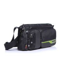 Shoulder Bag Mens shoulder bag Korean version of tide large capacity casual backpack waterproof nylon bag mens bag horizontal