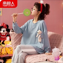 womens spring autumn winter cotton long sleeve pure cotton 2022 new home clothing