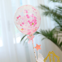 Cake decoration plug-in transparent ball bobo stars gold sequins paper scraps balloon filling decoration