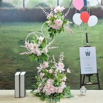 New wedding props Donuts wrought iron flower hotel wedding table flower decoration window new model room decoration