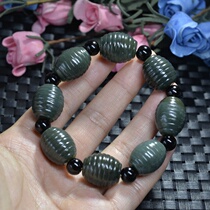 14# Hetian jade bracelet cicada pupa mens atmospheric Green transfer hand