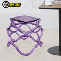 Acrylic transparent stool makeup dressing stool crystal shoe stool bath stool light luxury creative simple modern