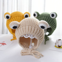 Baby hat autumn winter infants and children March-1 years old 2 male and female baby wool hat knitted ear hat cute winter