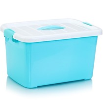 New Thickened Plastic Turnover Box Large Blue Logistic Box Red Yellow Green Rectangular Containing Box Shelf-gel