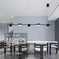 Creative simple dining hall lights three heads long strip minimalist designer lamps bar dining room Post Modern Nordic chandelier