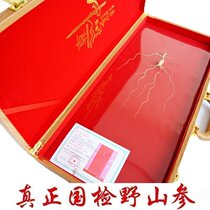 National inspection wild mountain ginseng 30 years old white mountain ginseng gift box Northeast Ginseng specialty Linxia Ginseng tonic gift Guohua