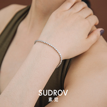 The niche niche brand cold wind artificial zircon bracelet female simple temperament Joker fashion wrist ornaments