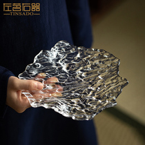 Left Tea Right Glacier Glass Kettle Cover cup cup Japanese dry foam disk Dry Fruit Disk Cable Disc