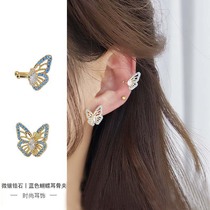 Butterfly wings ear clip summer new high-grade light temperament luxury earrings fairy air ear studs one ear clip