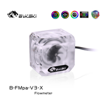 Bykski B-FMpa-V3-X Water-cooled flow meter DIY set Transparent acrylic luminous boutique water flow meter