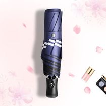 Hipster stripe parasol students men and women can use folding vinyl sunscreen umbrella automatic sunshade umbrella factory