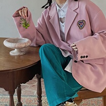 2021 Spring Academy style suit jacket female Korean version of British style new small man loose senior sense small suit