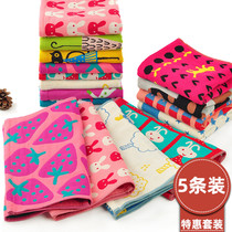 Pure cotton towel children wash face adult household cartoon square towel baby baby absorbent bath face towel Japanese system