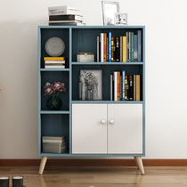 Simple bookshelf Simple modern shelf Floor-to-ceiling table cabinet Student creative lattice cabinet Free combination bookcase