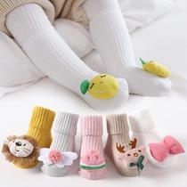 Xunshi mother preferred 2021 new baby socks Spring and Autumn new double needle baby cartoon socks non-slip