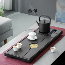 Thirty-year natural Wujin Stone tea tray household simple light luxury large tea tray Kung Fu Tea Sea electric kettle integrated
