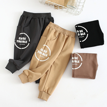 Boys and girls 2021 new spring and autumn baby Korean casual pants cotton wear childrens sports pants