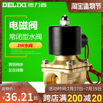 Delixi pneumatic components copper electromagnetic normally closed water valve 2W-160-15 2W-025 200 350