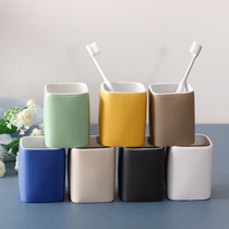 Saul letter brushing cup net red light luxury minimalist mouthwash cup set Couple a pair of tooth cylinder cup square home cup