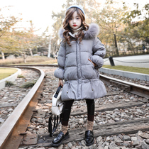 Girl down cotton coat 2021 New Korean version of the child thick childrens winter clothing cotton jacket coat girl childrens clothing