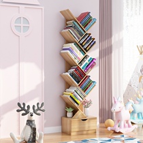 Minimalist modern childrens bookshelf shelves floor leaning against wall treebook Easy small living room bookcase containing shelf home