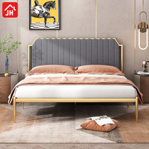 Modern minimalist environmentally-friendly Nordic ins net red bed light extravagant princess iron art bed gold double bed Jane 1 8 m bed