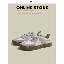 Not Two Shoes Workshop Decadoring Shoes Women Genuine Leather Splicing Retro Frosted Leather Small White Shoes Casual Board Shoes Flat Bottom Shoes