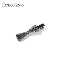 Minimalist butterfly knot hairpin mesh red 2021 New retro side clips Head accessories Teenage Girl Cute Side Clips Hair Accessories